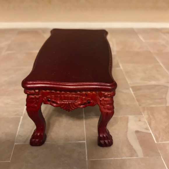 Vintage Miniature Mahogany Wooden Coffee Table - Picture 3 of 4